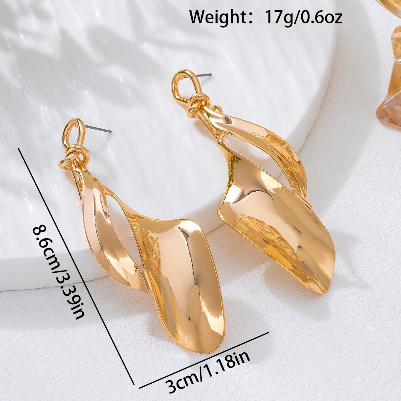 2pcs Abstract Twisted Earrings with Rope Knot Closure, Eye-Catching